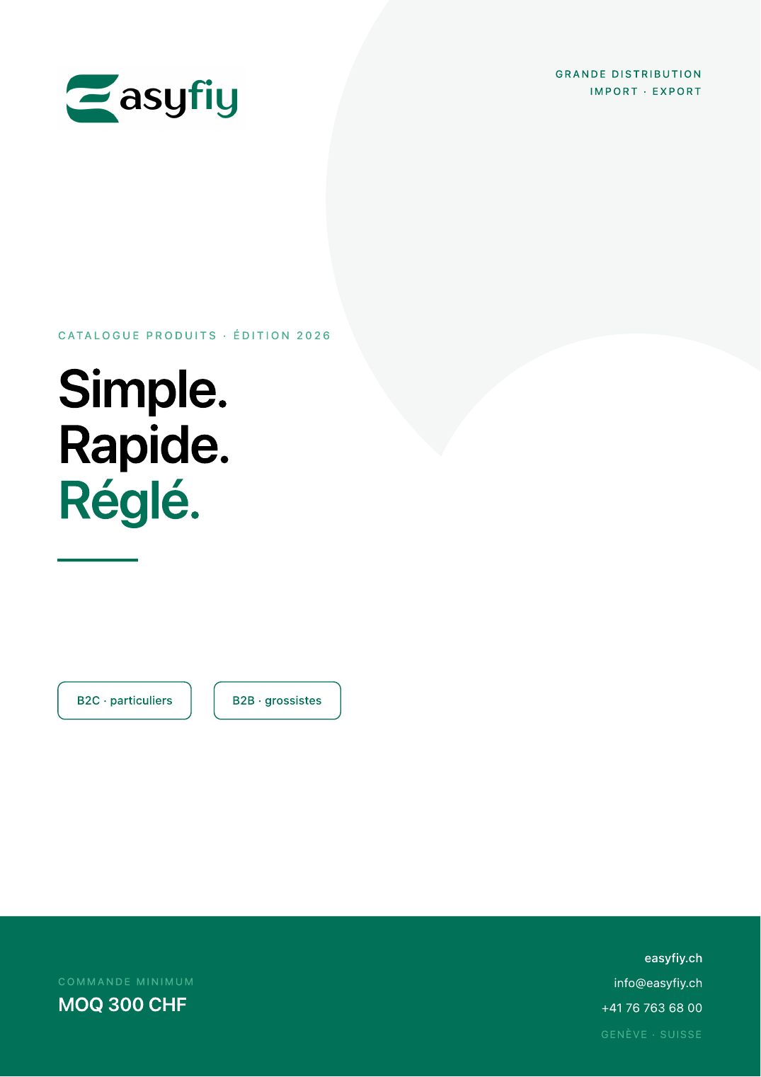 Couverture du catalogue Easyfiy Suisse 2026